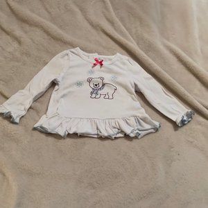 Kidgets Polar Bear Long Sleeve Top Size 6 to 9 Months